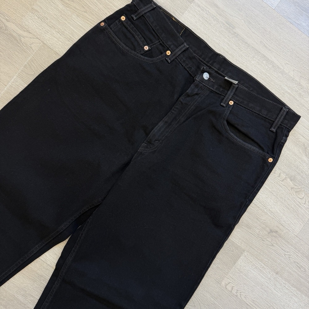 Vintage 2000 Levi's 550 Jeans Mens 38x34 Black Relaxed Fit Denim Red Tab Mexico